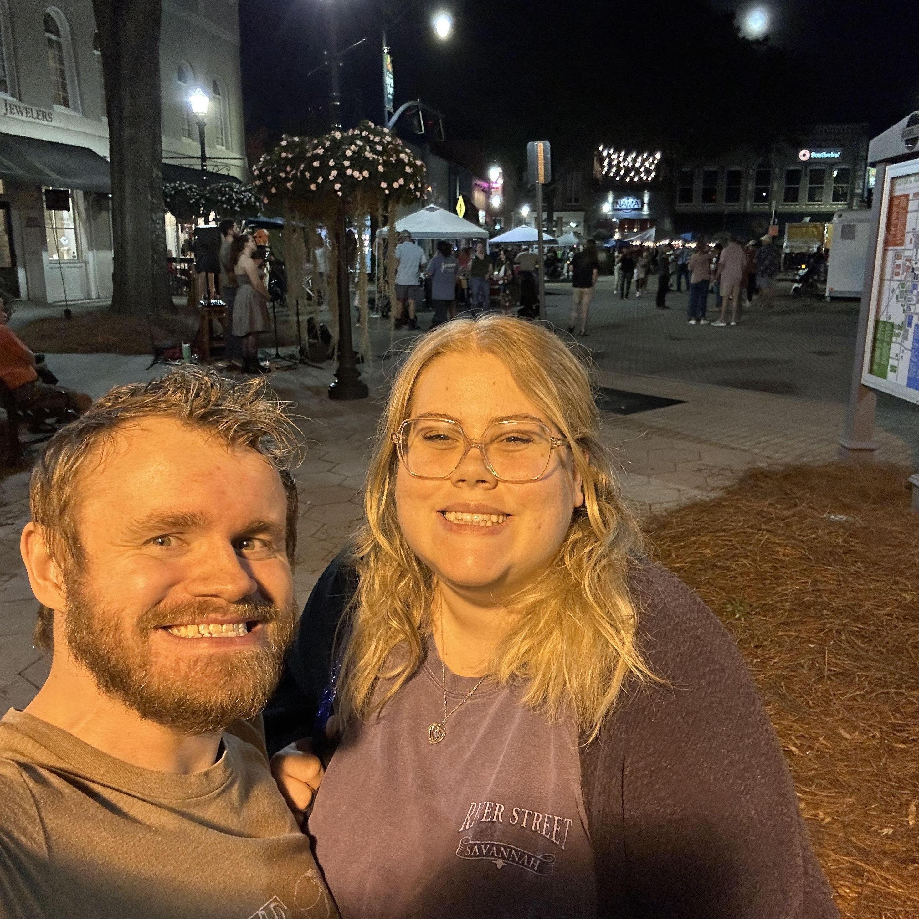 Strolling around the Carrollton Square!