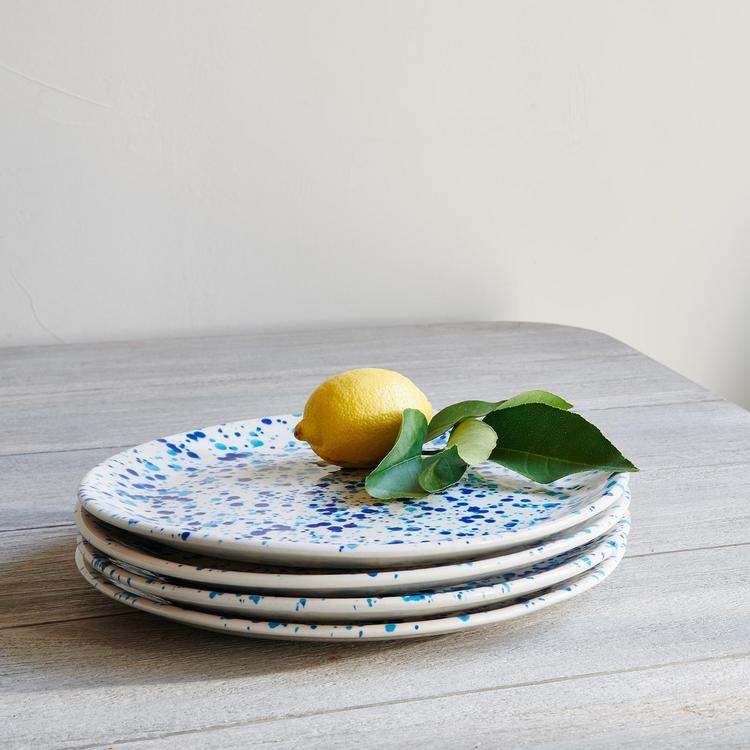 Blue-Grey Dinnerware Plates and Bowl | Dinnerware Set of 4 | Hand-Finished  Ceramics | Tableware | Salad Plates | Dinner Plates