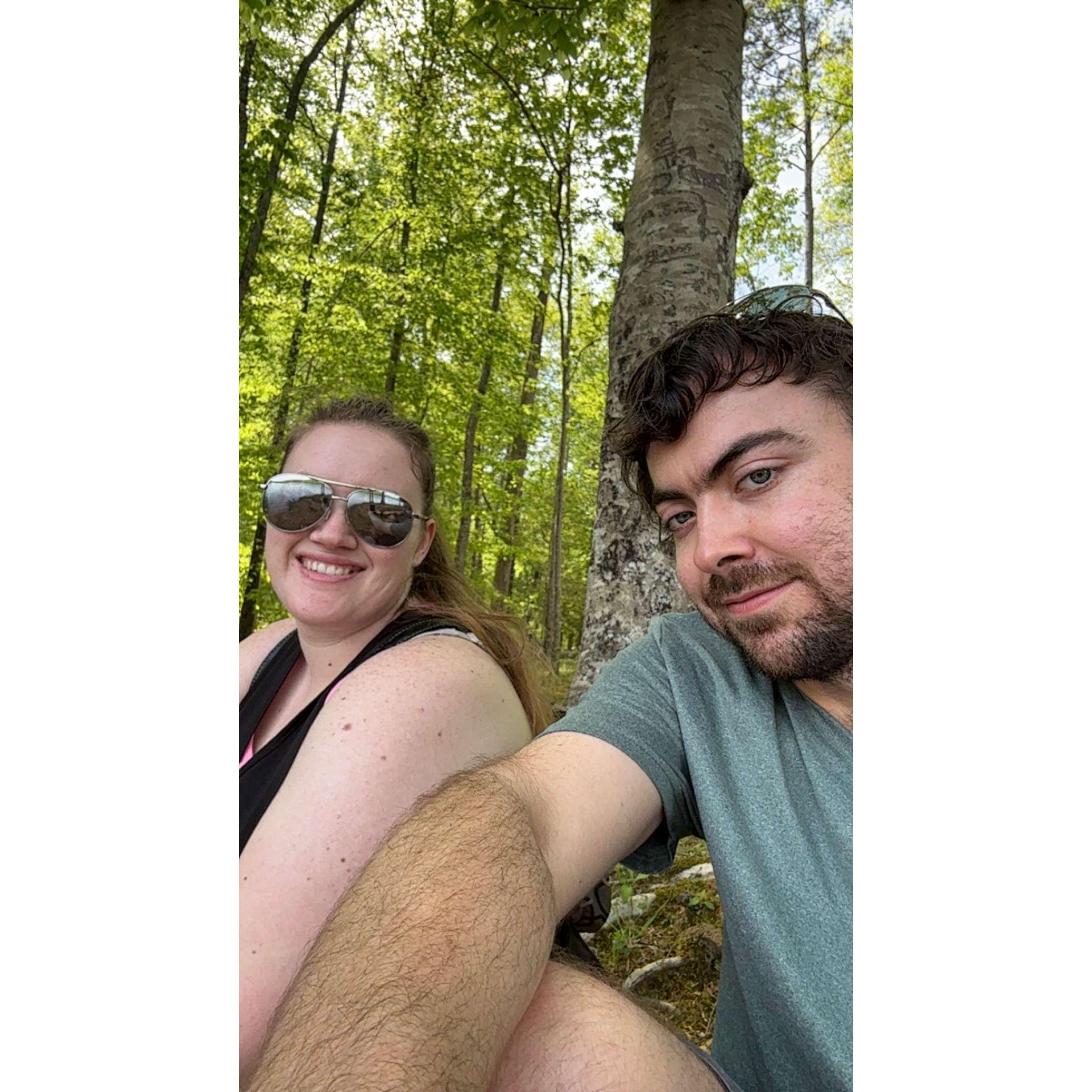 The day we got engaged...actually about a minute after this picture was taken Noelle proposed (4/20/25)