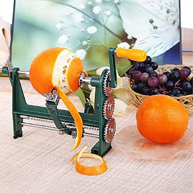 Orange Peeler Hand-cranked Apple peeler Mango Kiwi Peeling Machine Stainless Steel Kitchen Gadgets green 250×110.6×170mm …
