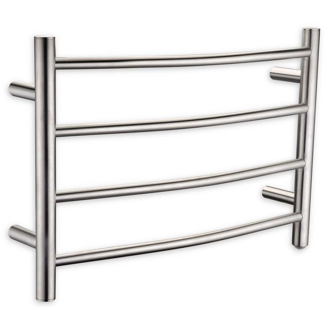 ANZZI Glow 4-Bar Wall Mounted Electric Towel Warmer Rack in Brushed Nickel