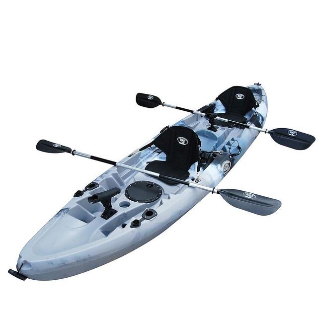 Brooklyn 12.5 Tandem 12 feet 8 inch Kayak W/Padded Seats, Paddles Included 2-3 Person Angler Kayak
