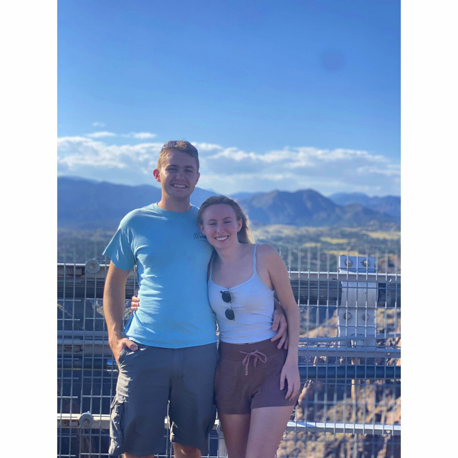 On top the tallest bridge in the world(until 2001) in Royal Gorge, Colorado!