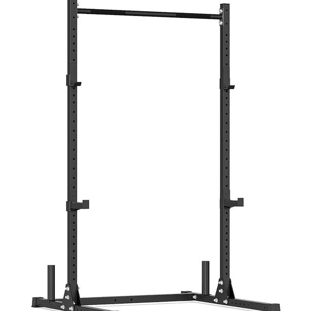 HANDBODE Squat Rack with Pull Up Bar, Adjustable Power Racks for Home Gym, 800 lbs Capacity Bench Press Rack, Fits 6 & 7 FT Barbells for Strength Training