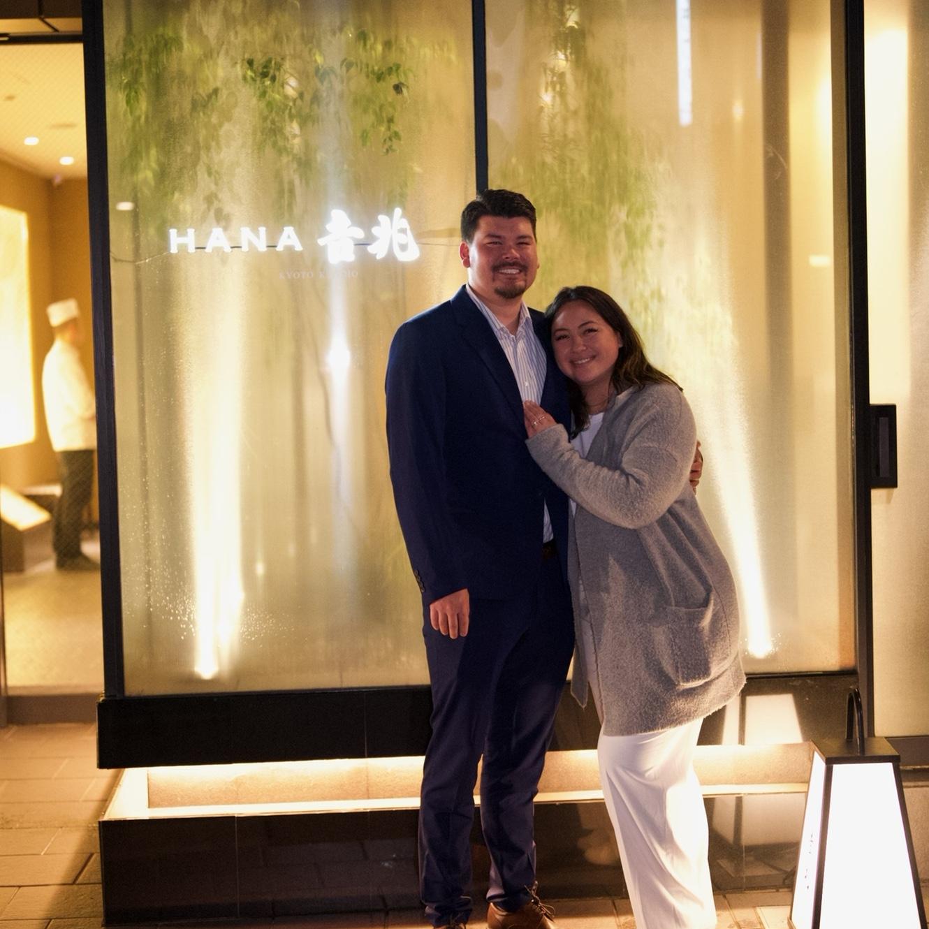Celebratory Engagement Dinner in Japan at a Michelin Star Restaurant