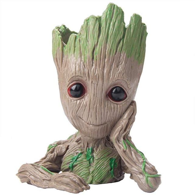 SoB Baby Groot Flowerpot Succulent Planters Flowerpots 6" Decorative Flower Pots Indoor/Outdoor Garden Planters, Unbreakable Indoor Plant Pots with Drainage Gardening Pots Planters & Accessories