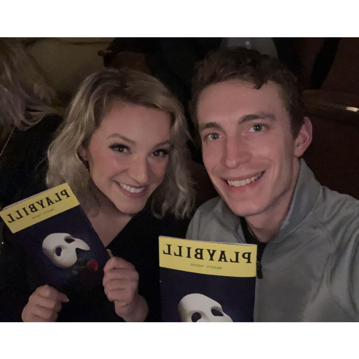 Matt surprised Marissa with tickets to see Phantom of the Opera on Broadway before it closed in February 2023.