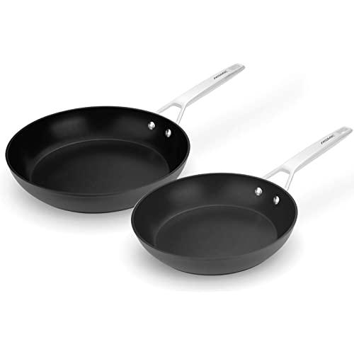 Stainless Steel Induction Non-stick Frying Pan Cookware set, MSMK 12 and 10 Non-stick PFOA-FREE Fry Pans 2 Piece set, Oven Safe Non-Stick Sauté Pan set