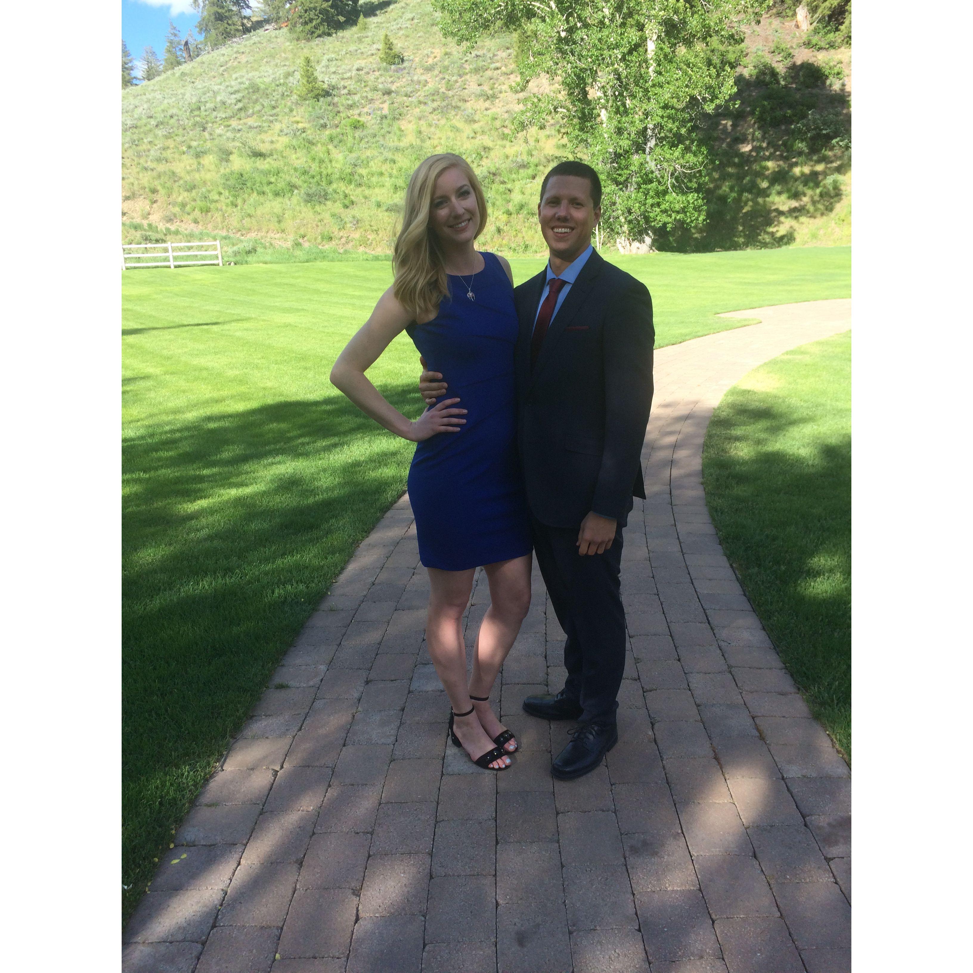 Celebrating Rachel's cousin's wedding in Sun Valley, Idaho in 2017.