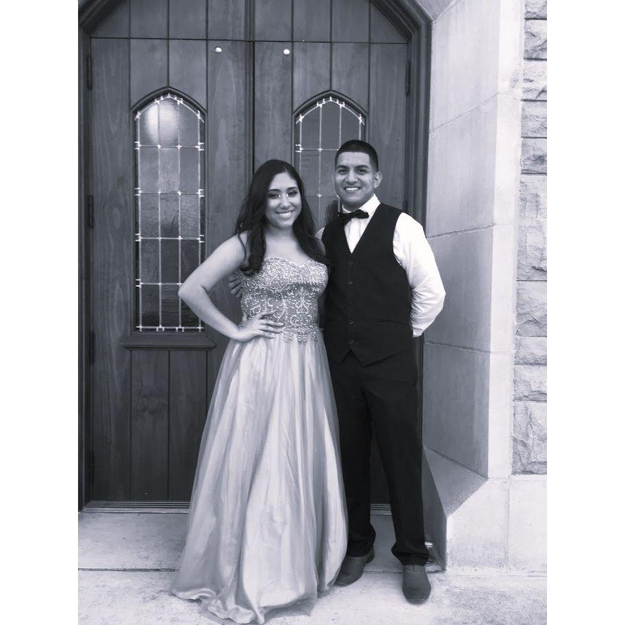 a picture at prom, but we did not go together lol!