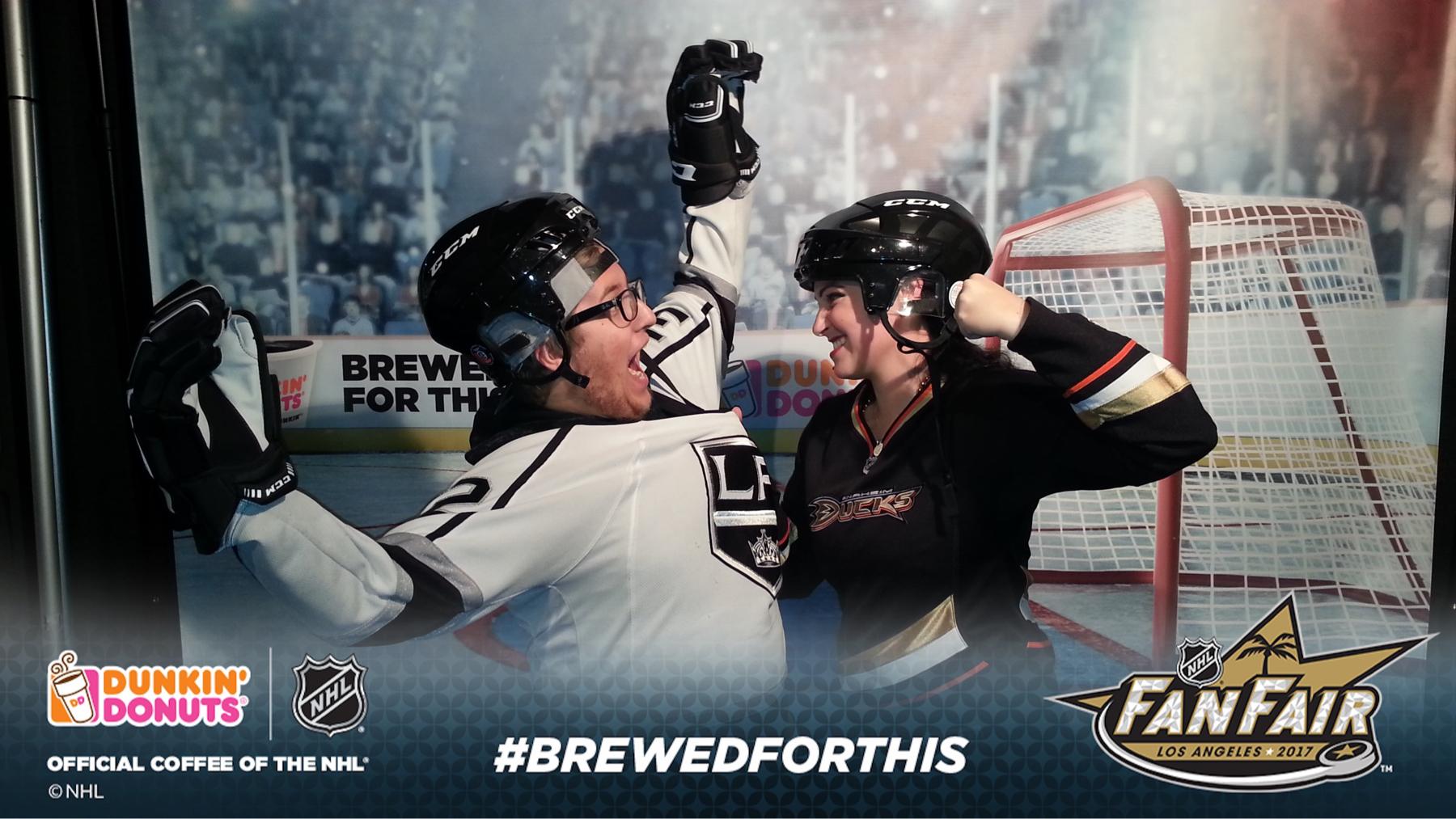 01.30.17 - Fan Fair for the LA Kings...even though Morgan's a Ducks fan.