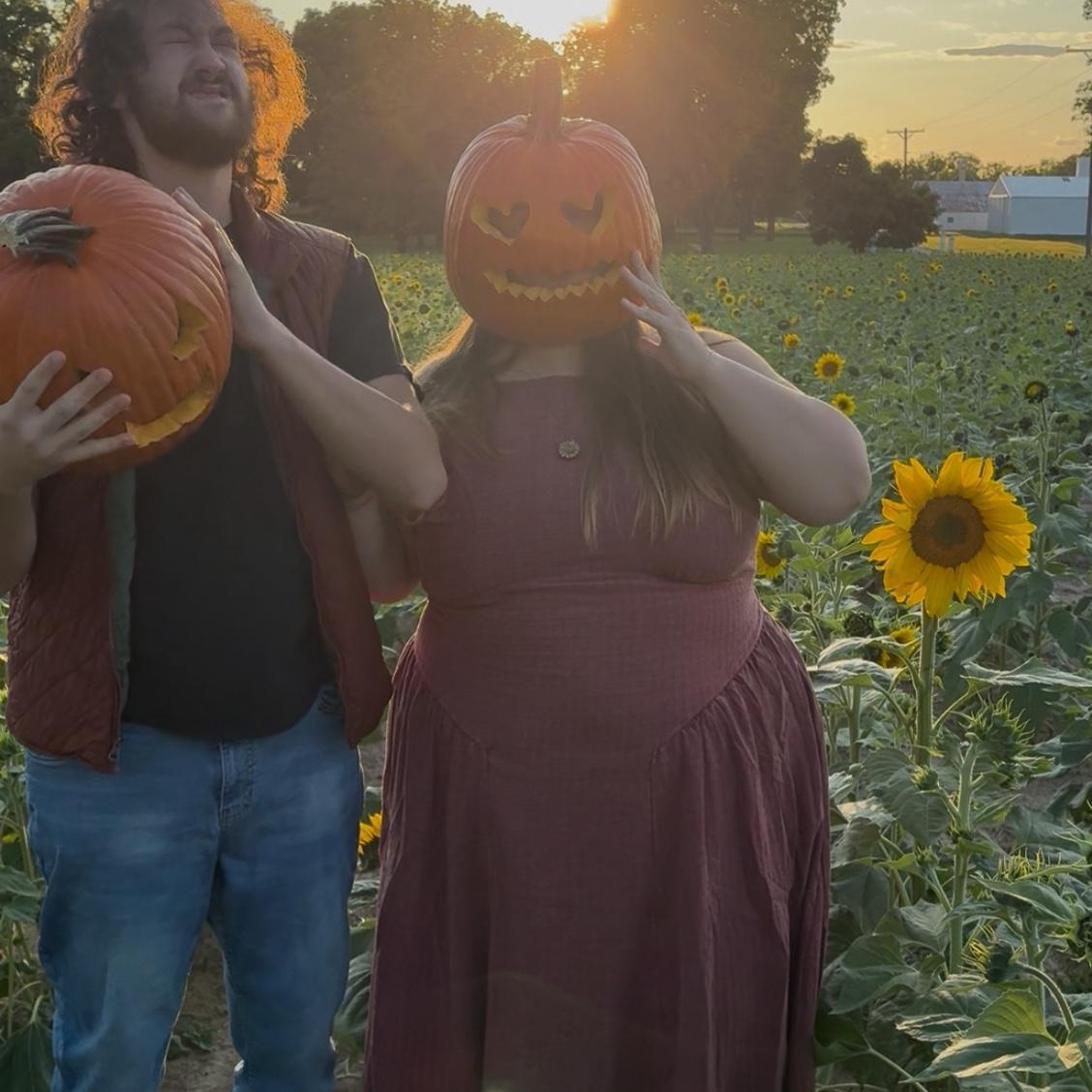 Alex didn't love the pumpkin head