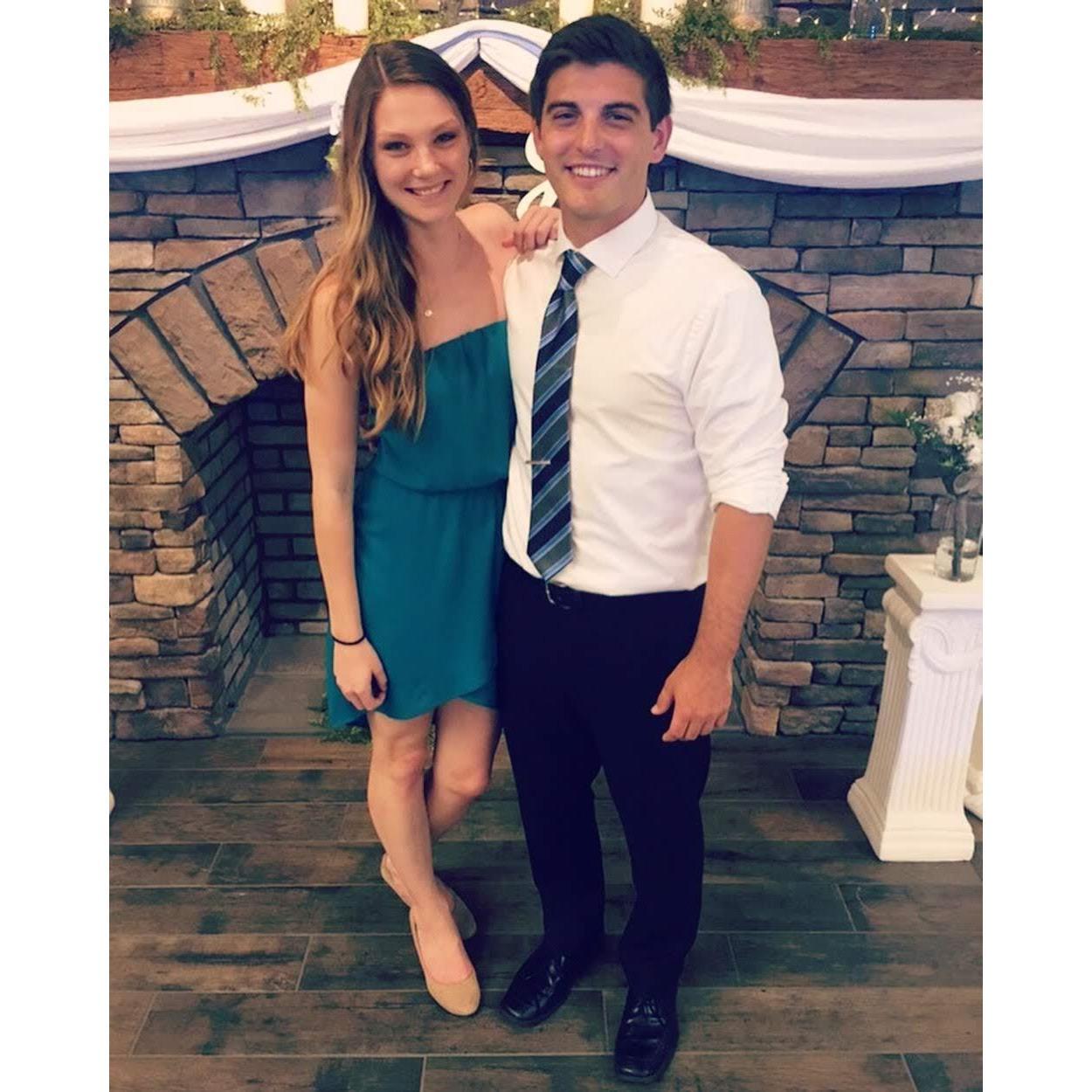 Wedding date round two at Nina & Greg's wedding! (Didn't realize the next wedding would be ours!)