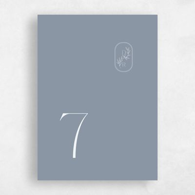 Blue Wedding Table Number - Copan
