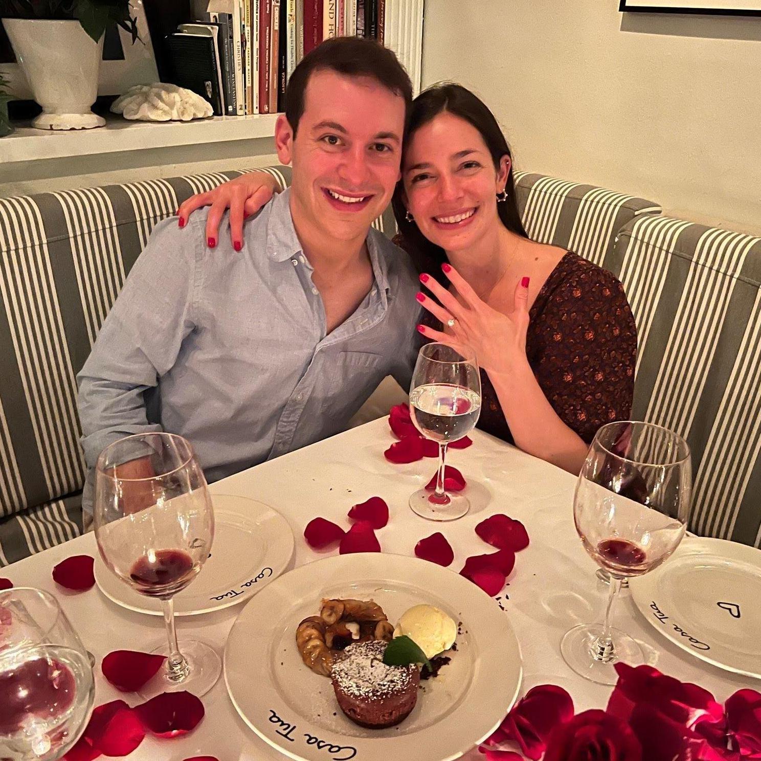 Dinner on engagement night (February 2022)
