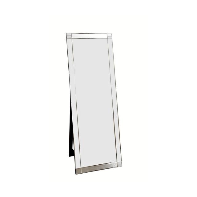 Clarice Standing Floor Mirror - Silver - Abbyson