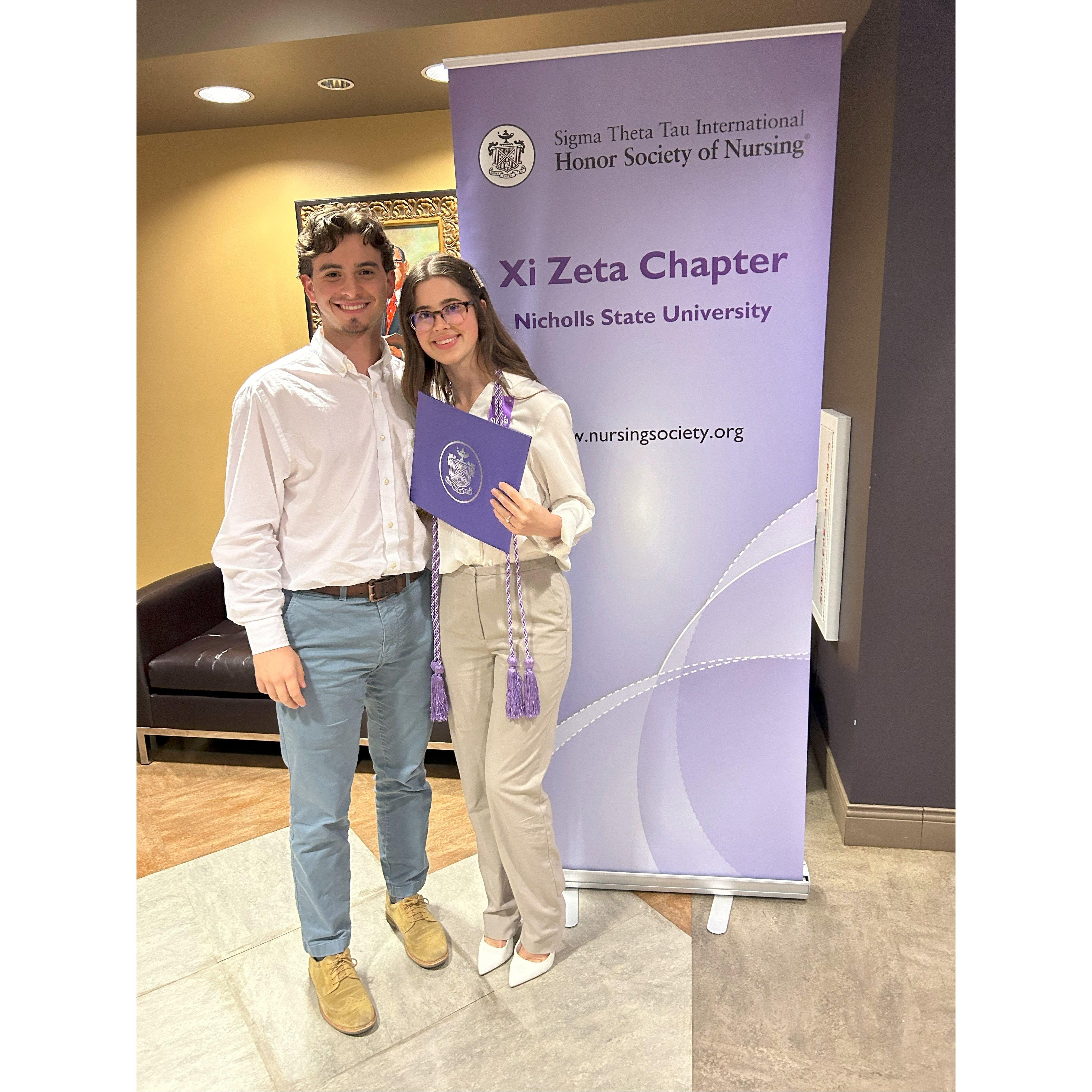 Sophia's Induction into Sigma Theta Tau Nursing Honors Society