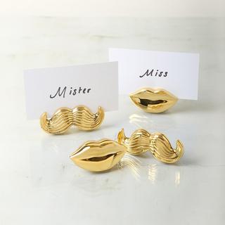 Mr. & Mrs. Muse Brass Place Card Holder, Set of 4