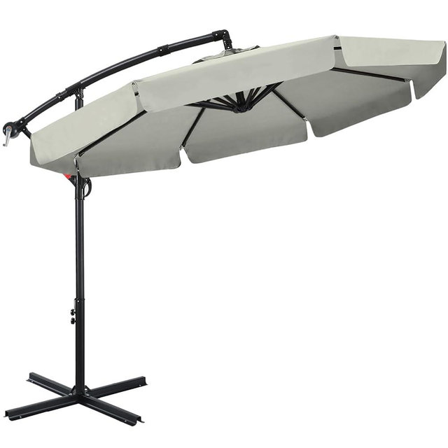 ABCCANOPY Premium Cantilever Patio Umbrellas 9FT (Light Gray)