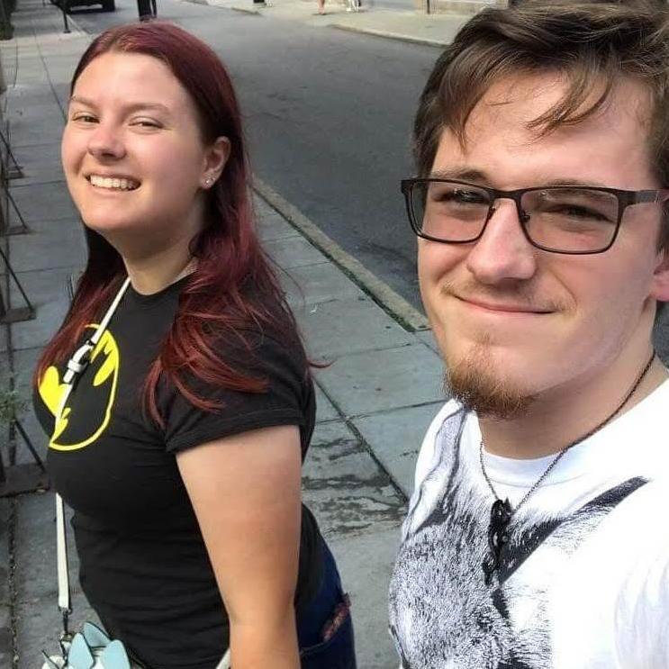 Rick's first time visiting Jill at University of Cincinnati in 2019. They now live together on campus where Jill is a residence hall director.