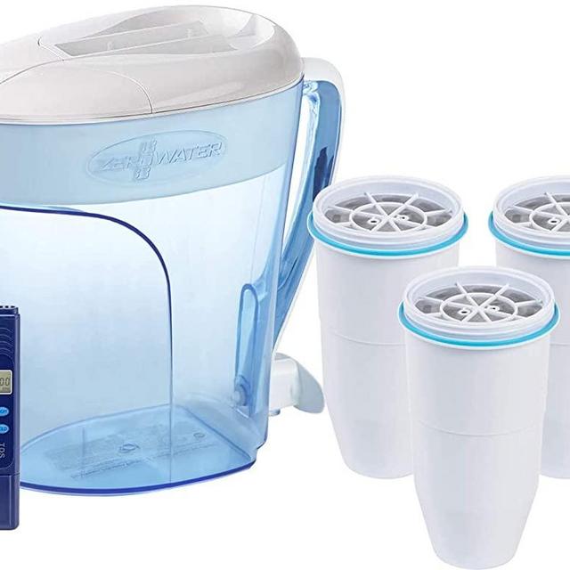 10 Cup Water Filter Pitcher with Water Tester and 3 Filters