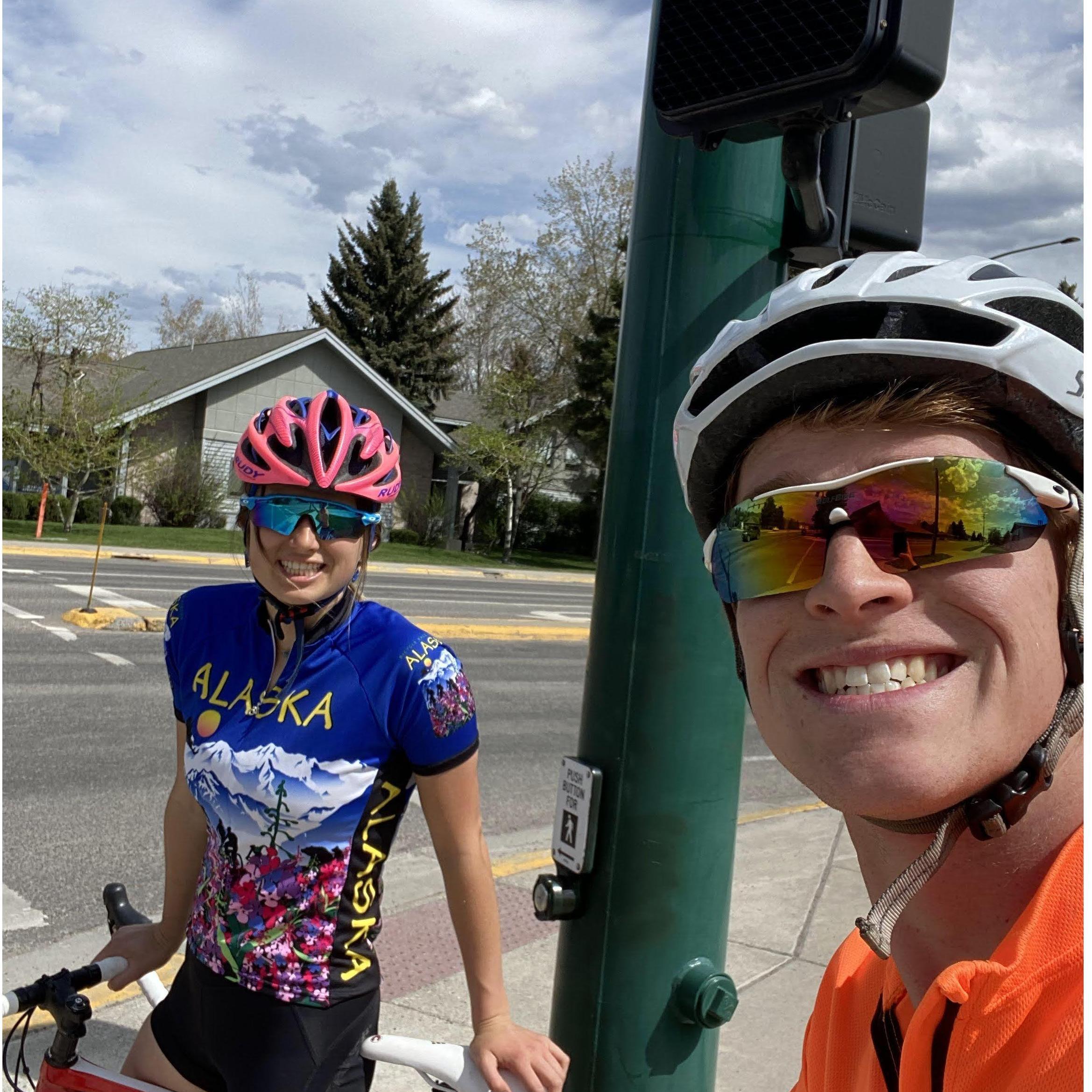 Our first bike ride together after Zach moved to Bozeman