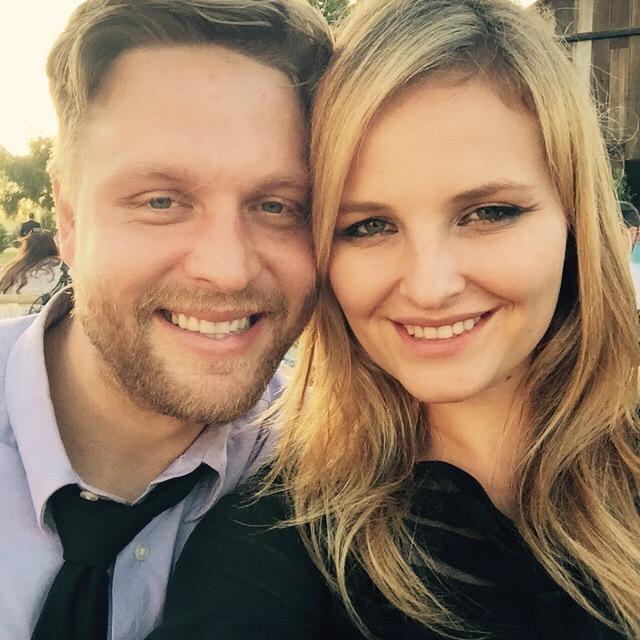 All dressed up for our friends' Dave & Joanna's wedding.