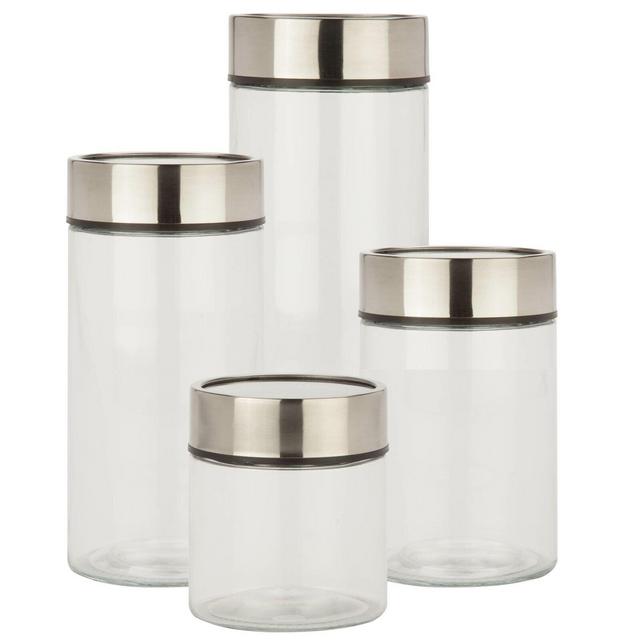 Date Dial 4 Piece Kitchen Canister Set