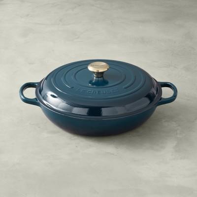 3.5 Qt Le Creuset Signature Enameled Cast Iron Braiser in Ocean