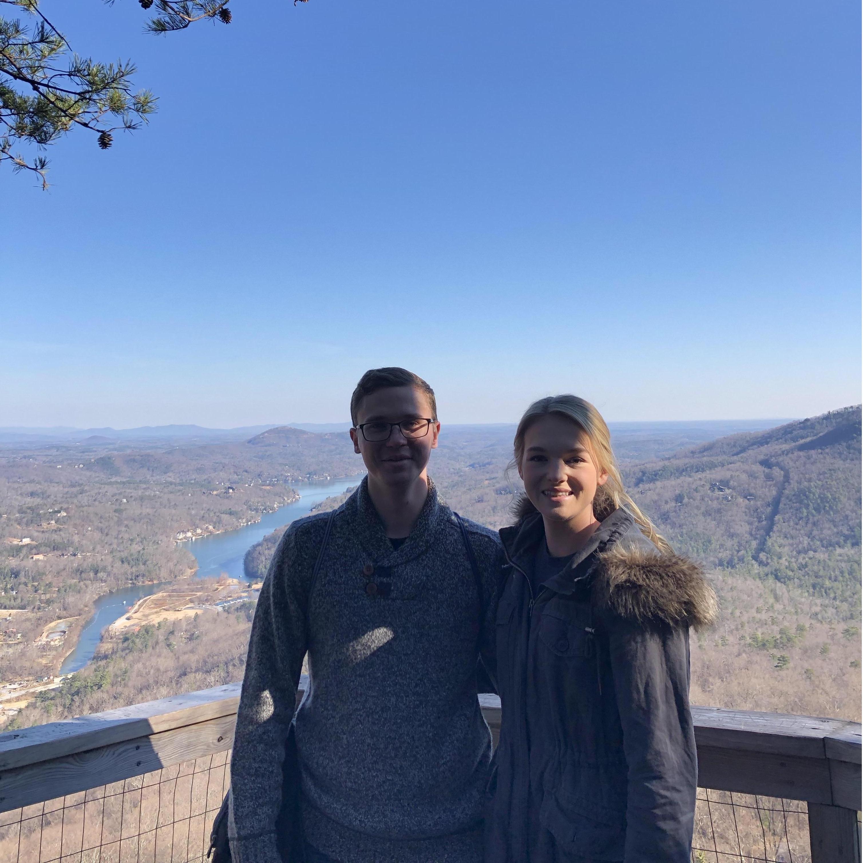 Exact spot we got engaged, just a couple minutes after David proposed and I of course said yes!
~ Viewpoint at Chimney Rock, December 26 2018