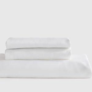 Bamboo Fitted Sheet Set in White