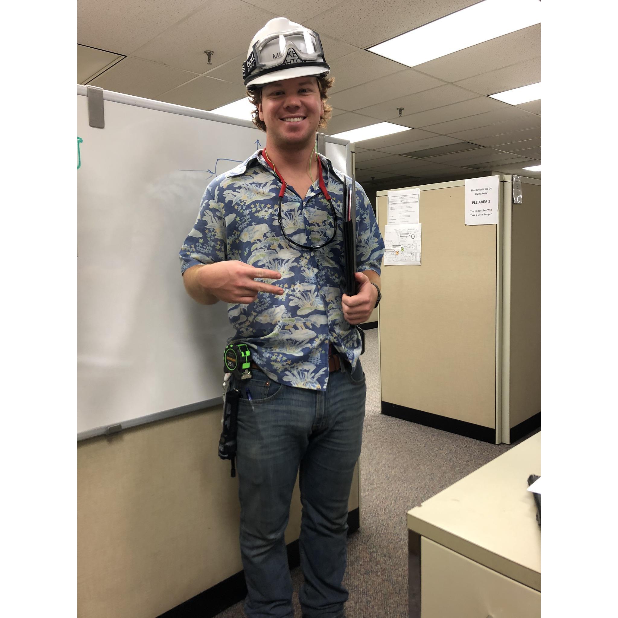 June 24, 2019: Mickey's first day at Eastman Chemical Company. He starts his engineering career as a Plant Engineer supporting the Specialty Plastics business. -Kingsport, TN
