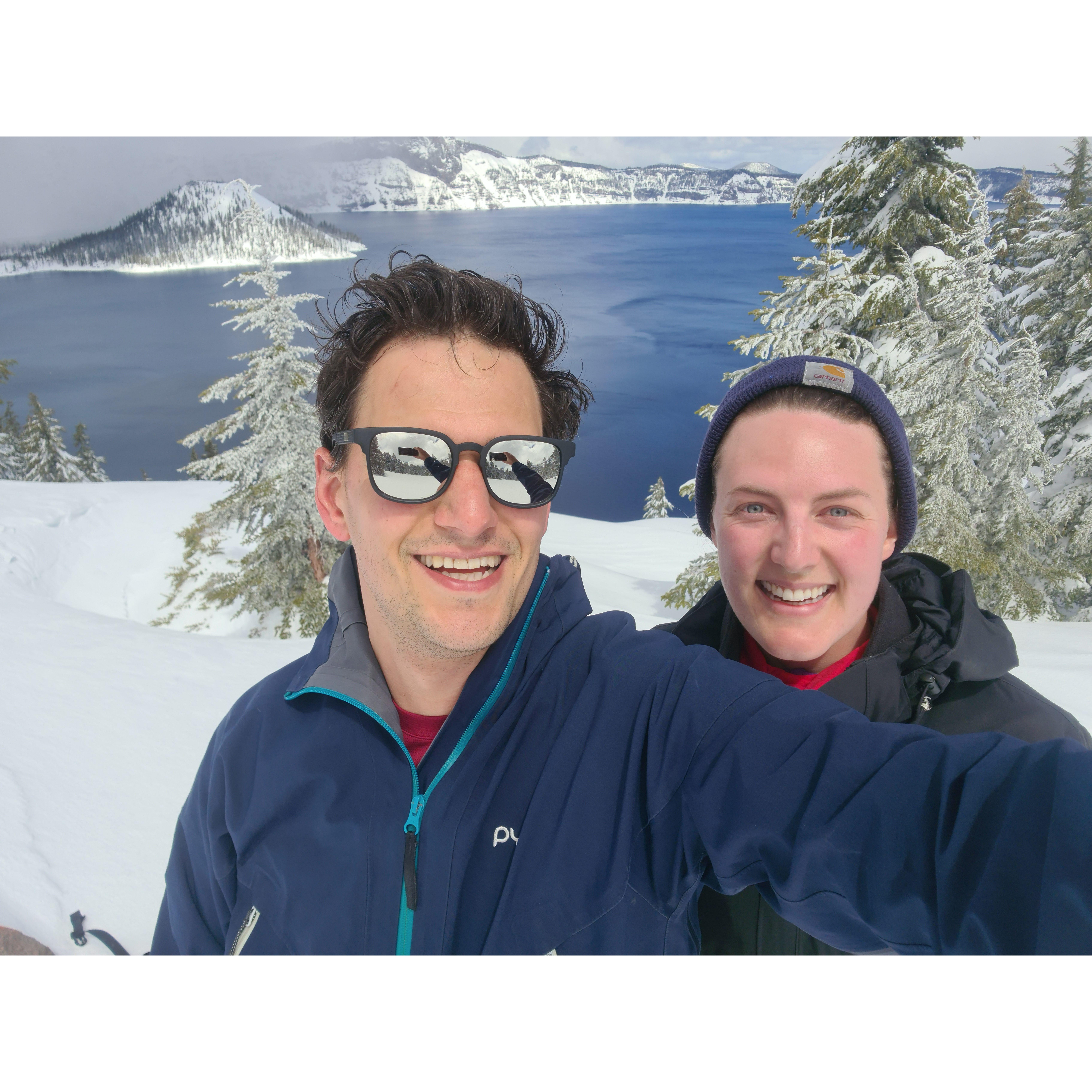 Snow-shoeing up to Crater Lake was a true highlight.