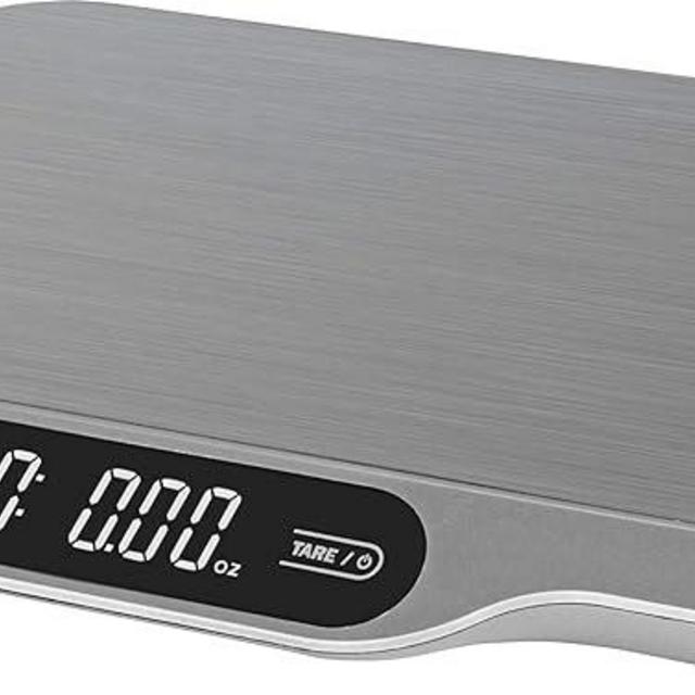 San Jamar SCDGSL33 Slimline Portion Control Digital Scale, Stainless Steel