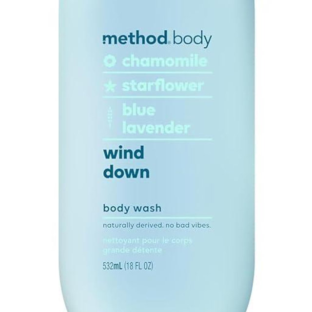 Method Body Wash, Wind Down, Paraben and Phthalate Free, 18 oz (Pack of 1)