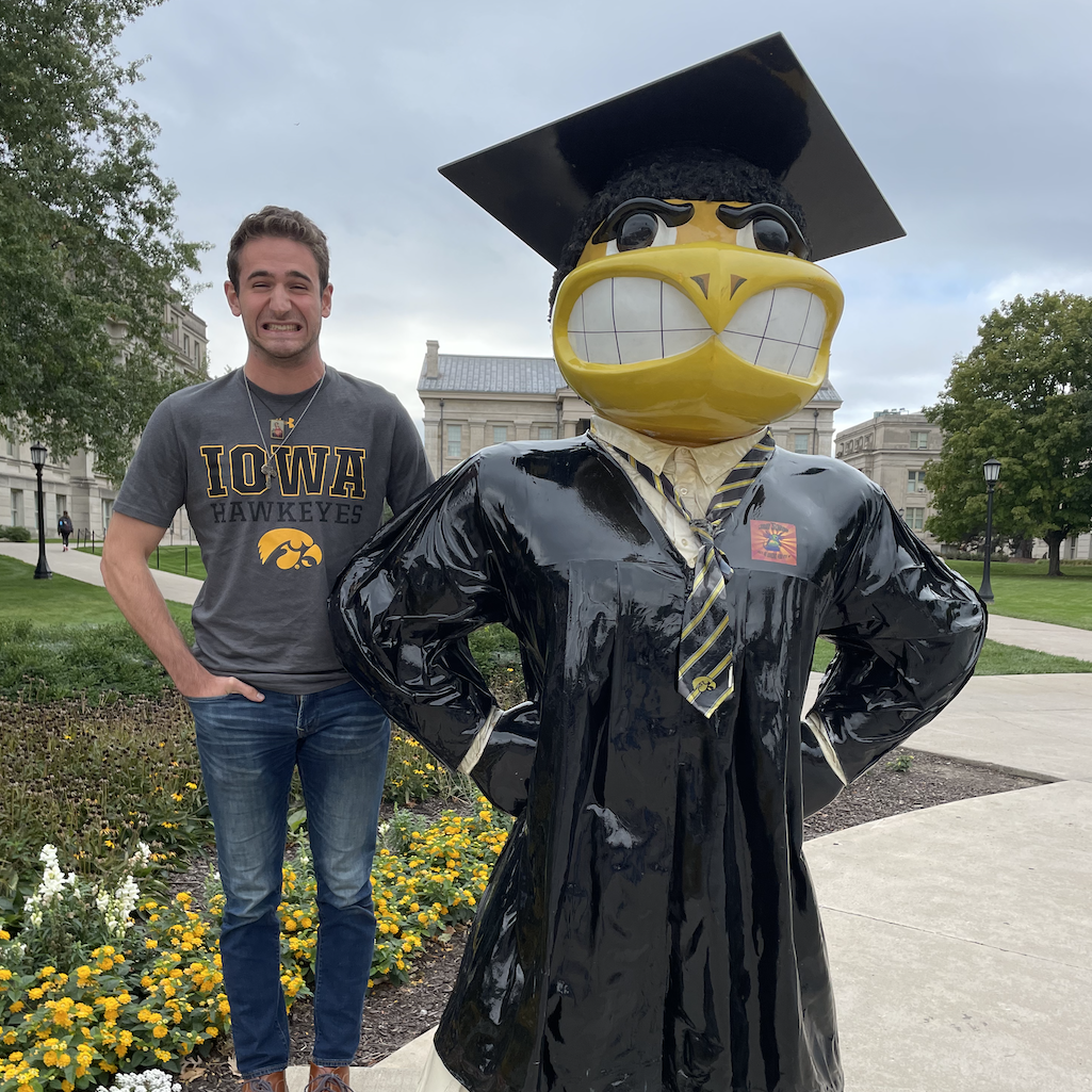 Nathan's first visit to Iowa City!
