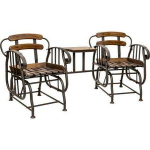 Red Shed Wood Double Glider with Table