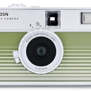 KODAK EKTAR H35N Half Frame Film Camera, 35mm, Reusable, Focus-Free, Bulb Function, Built-in Star Filter, Coated Improved Lens (Film & AAA Battery are not Included) (Striped Green)