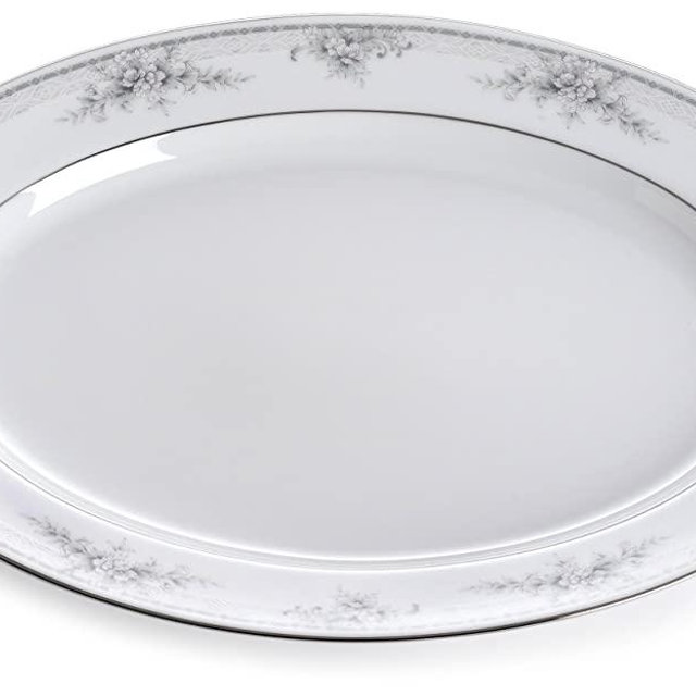 Noritake Sweet Leilani Oval Platter, 14-inches, White
