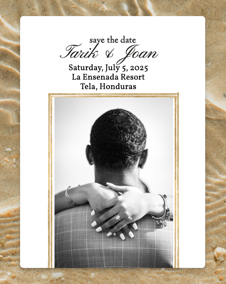 The Wedding Website of Joan Coello and Tarik Glenn