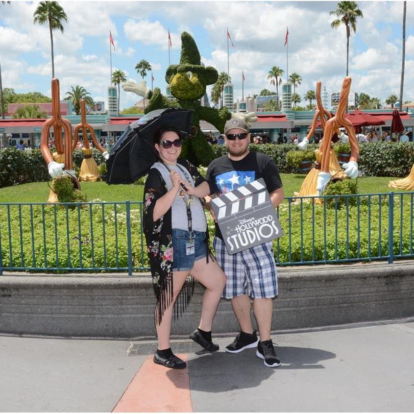 Celebrated Chris's birthday in Hollywood Studios! This was two days after our engagement.