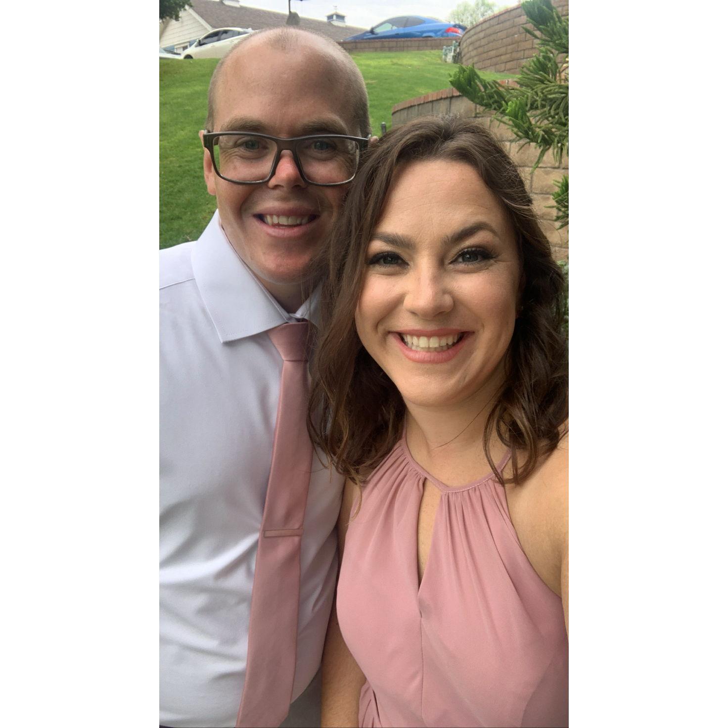 Love to be in weddings together! The Miles wedding where they walked down the aisle together.