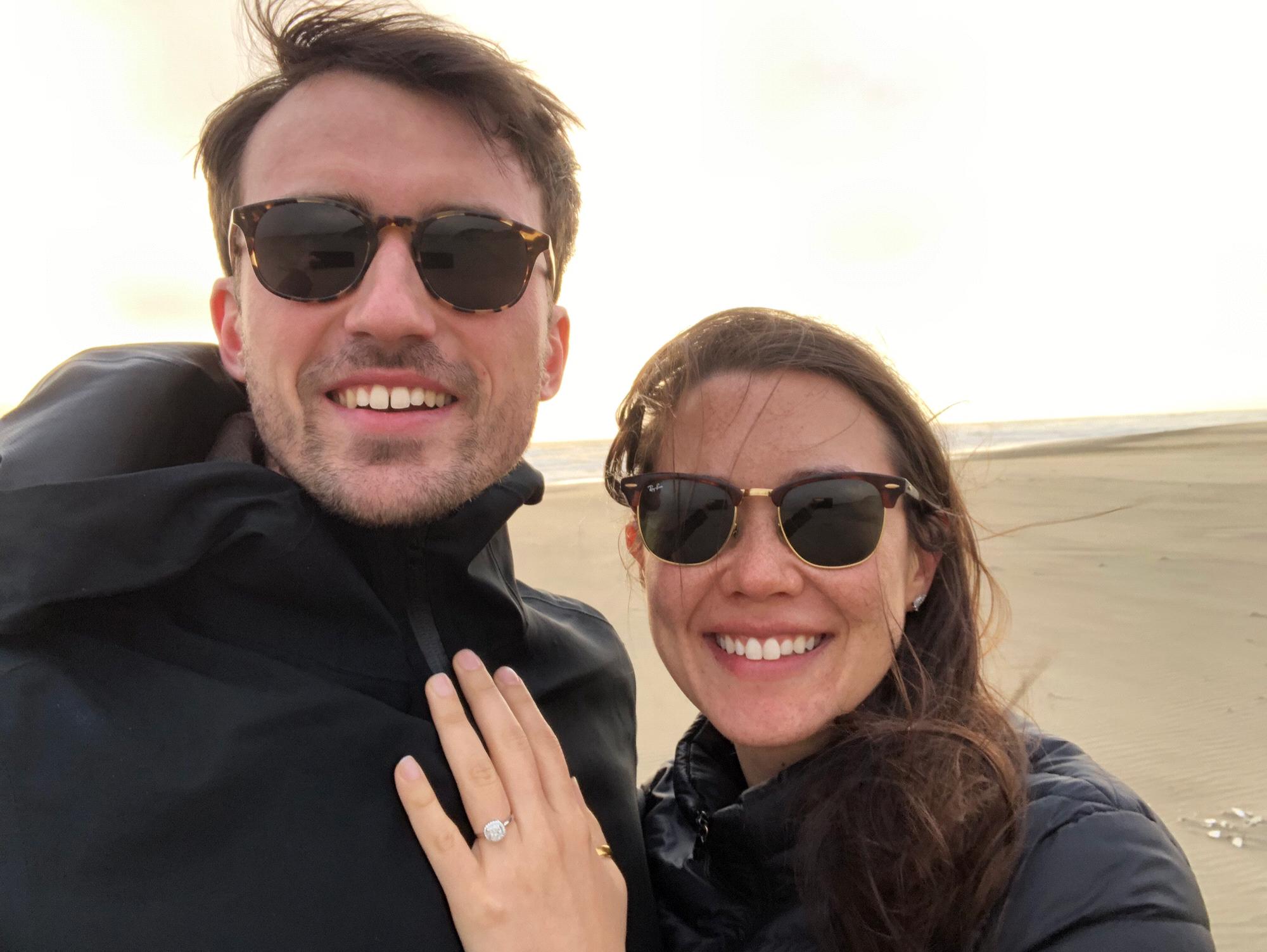 Just engaged :)  Ocean Beach in San Francisco, May 2019