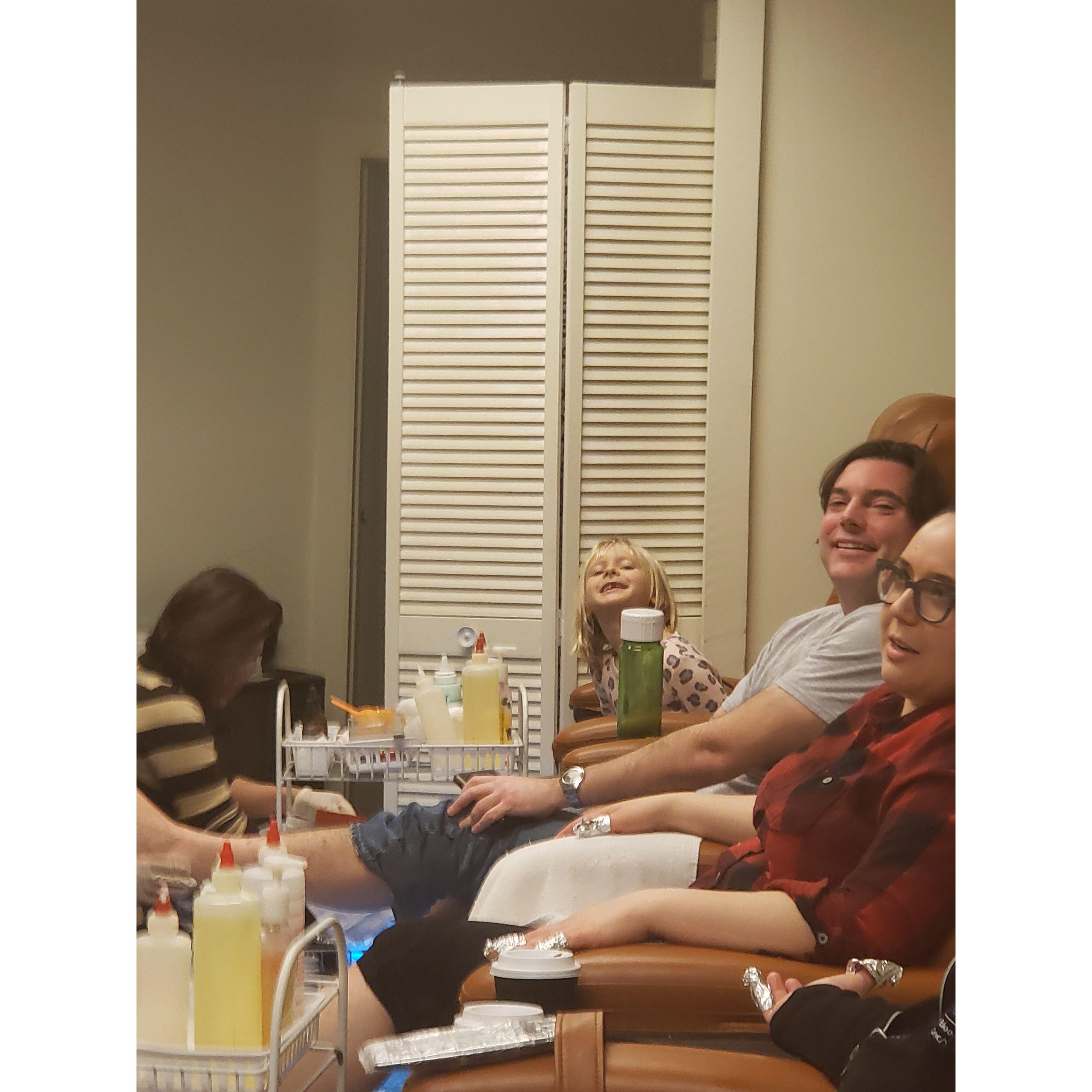 Pedicures in Lincoln Square.