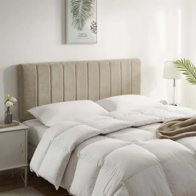 Upholstered King Headboard - Easy Assemble Wall Mounted Headboard with 3D Soundproof Wall Panels for King Size Bed - Linen