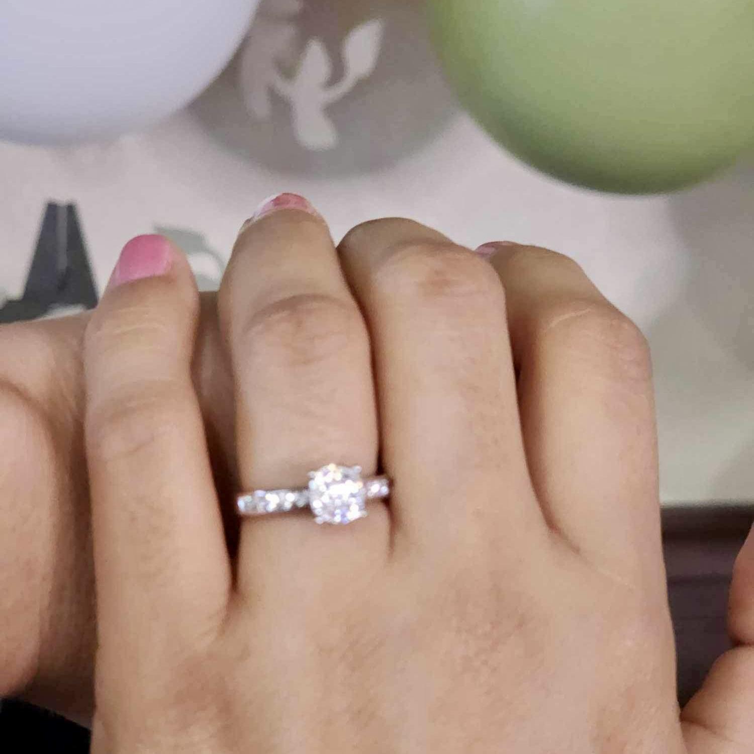Bling, bling on her hand. She is now engaged!!