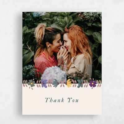 Linen, Beige Wedding Thank You - Terra Photo