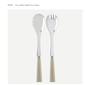 Set of Sabre Salad Servers Bone -