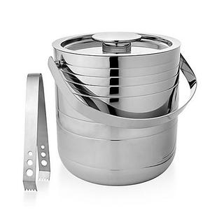 Stainless Steel Ice Bucket with Tongs