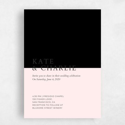 Blush, Pink Wedding Invitation - Morrison Rise